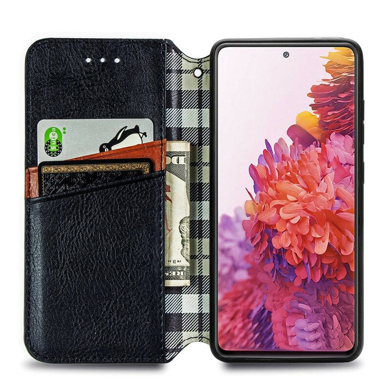 Schutzhülle Für Samsung Galaxy S20 FE Flip Case Rautenstruktur Aus Kunstleder