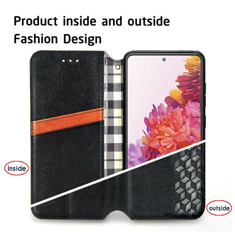 Schutzhülle Für Samsung Galaxy S20 FE Flip Case Rautenstruktur Aus Kunstleder