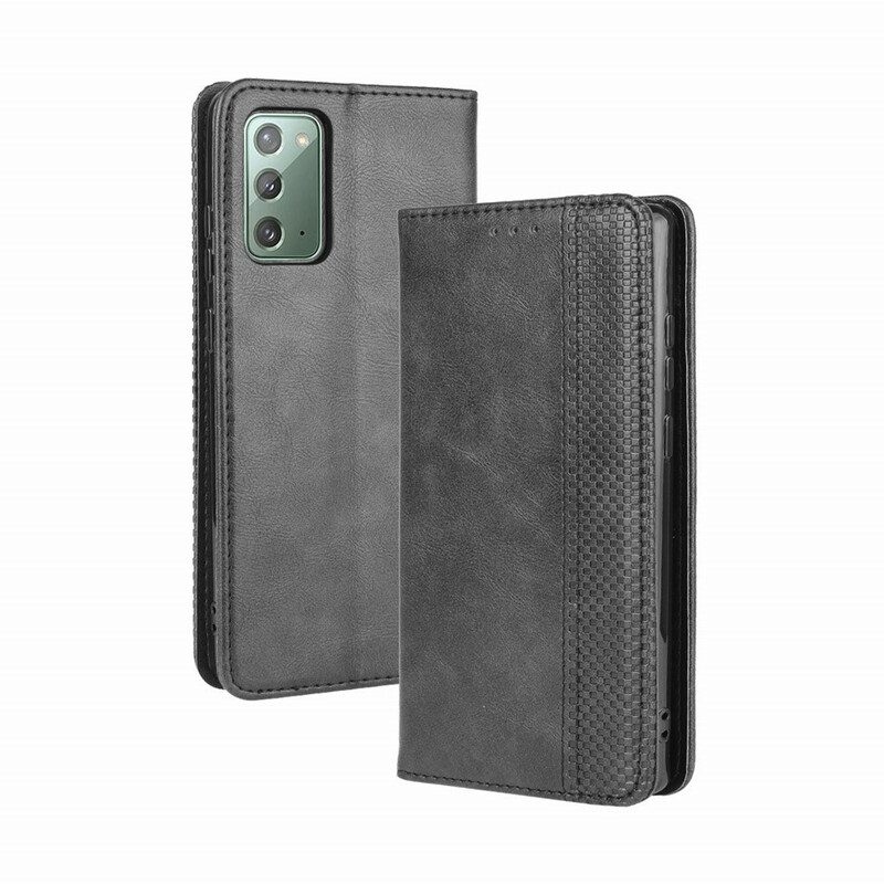 Schutzhülle Für Samsung Galaxy S20 FE Flip Case Stilisierter Vintage-ledereffekt