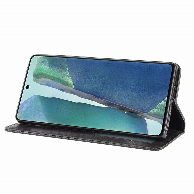 Schutzhülle Für Samsung Galaxy S20 FE Flip Case Stilisierter Vintage-ledereffekt