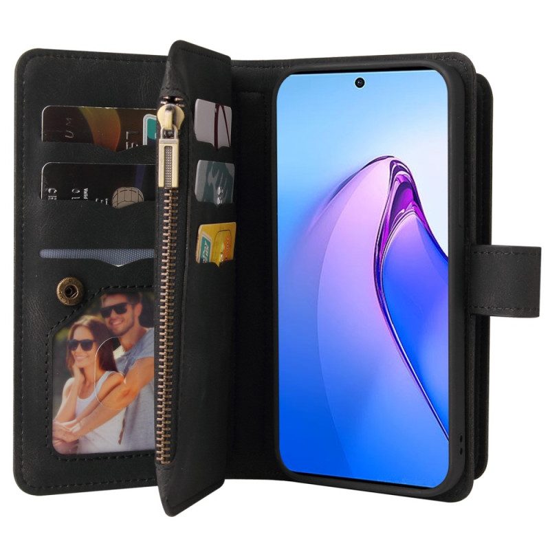 Lederhüllen Für Oppo Reno 8 Pro Multifunktionaler Kartenhalter