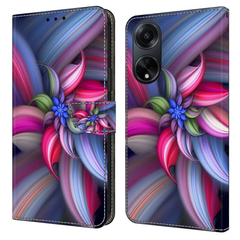 Lederhüllen Für Oppo A98 5g Bunte Blumen