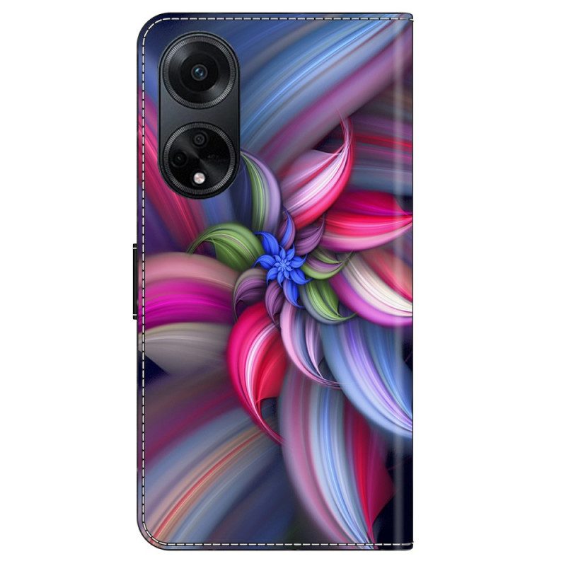 Lederhüllen Für Oppo A98 5g Bunte Blumen