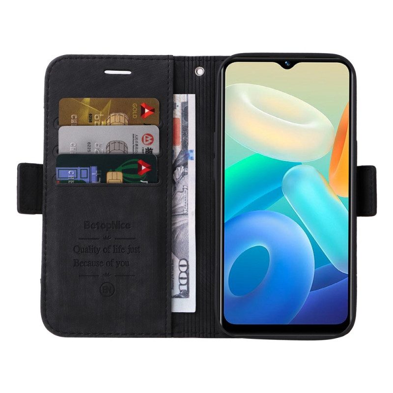 Flip Case Für Vivo Y16 Betopnice Kartenhalter Vorne