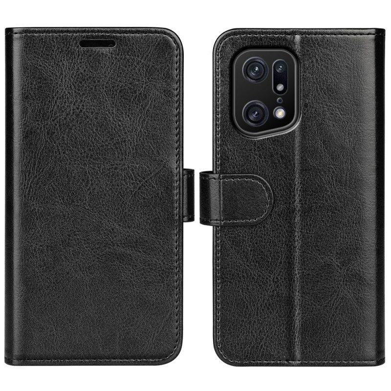 Flip Case Für Oppo Find X5 Pro Vintage-kunstleder