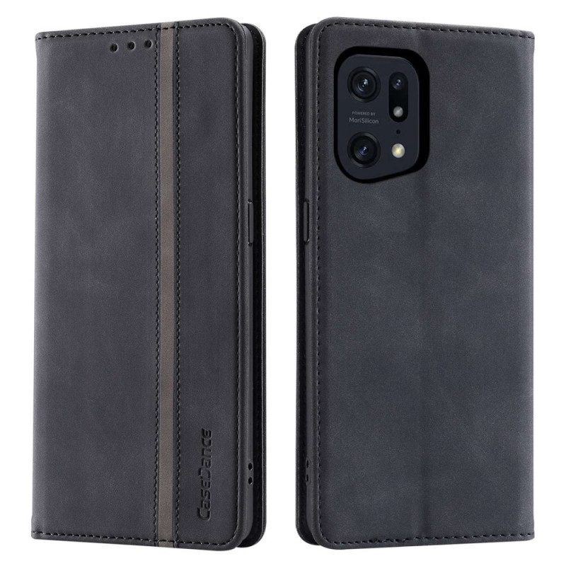 Schutzhülle Für Oppo Find X5 Pro Flip Case Kunstlederetui