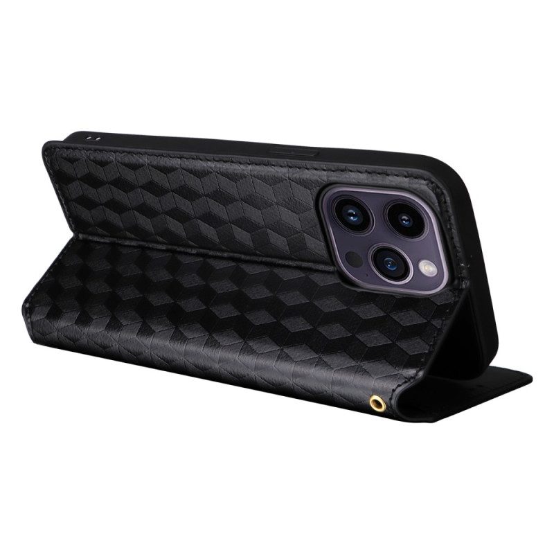 Schutzhülle Für iPhone 15 Flip Case 3d-würfel