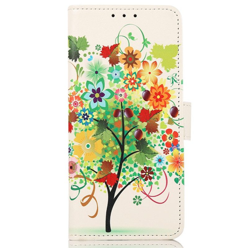 Flip Case Für Samsung Galaxy A03 Blühender Baum