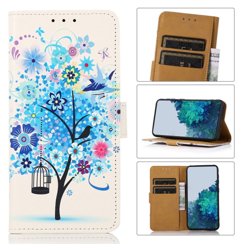 Flip Case Für Samsung Galaxy A03 Blühender Baum