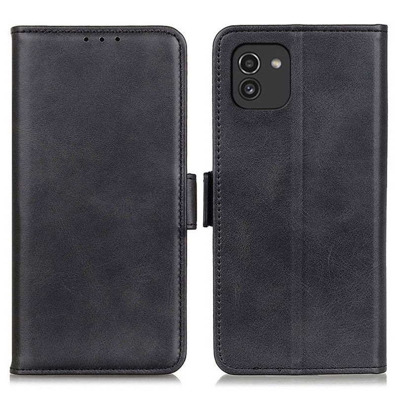 Flip Case Für Samsung Galaxy A03 Flip Case Doppelte Klappe