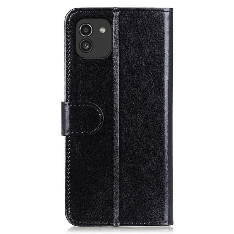 Flip Case Für Samsung Galaxy A03 Gefrorene Finesse