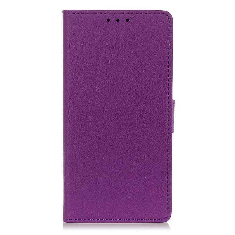 Flip Case Für Samsung Galaxy A03 Klassischer Ledereffekt