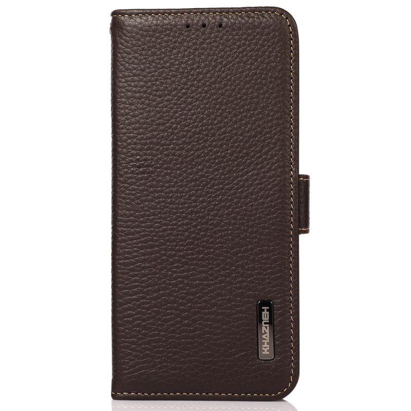 Flip Case Für Samsung Galaxy A03 Lychee-leder Khazneh Rfid