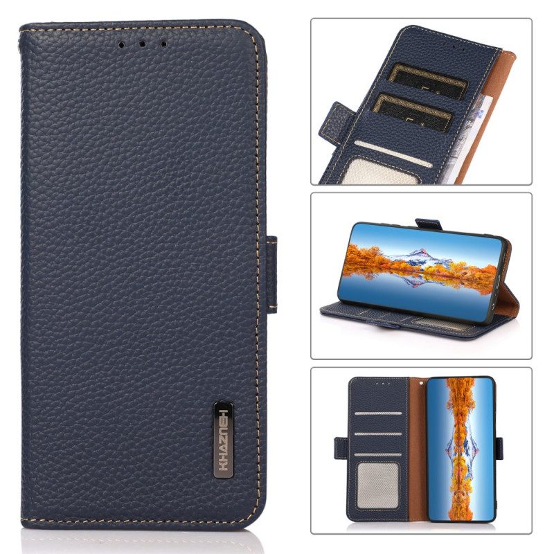 Flip Case Für Samsung Galaxy A03 Lychee-leder Khazneh Rfid