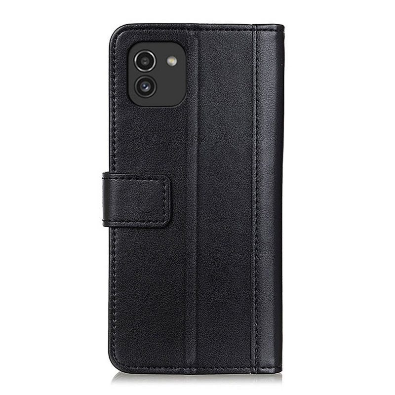 Flip Case Für Samsung Galaxy A03 Stil: Leder-eleganz