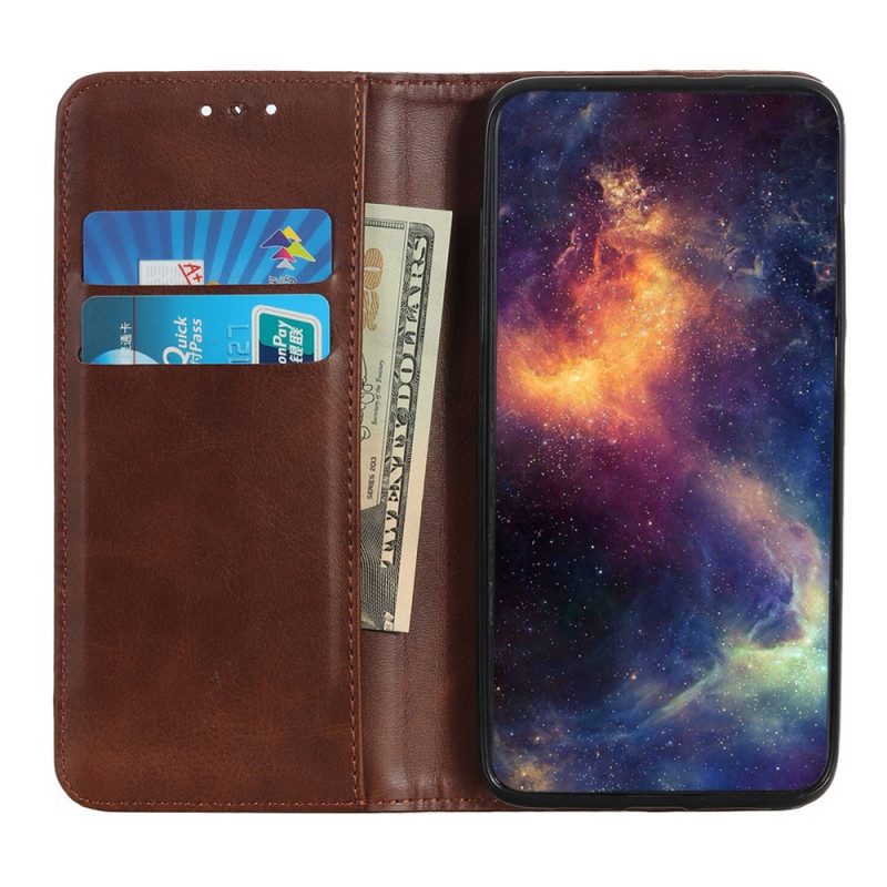 Schutzhülle Für Samsung Galaxy A03 Flip Case Elegantes Spaltleder