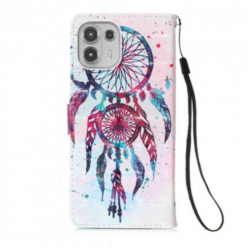 Lederhüllen Für Motorola Edge 20 Lite Aquarell-traumfänger