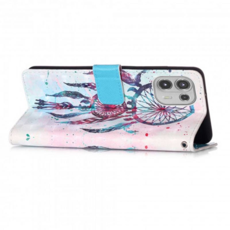 Lederhüllen Für Motorola Edge 20 Lite Aquarell-traumfänger