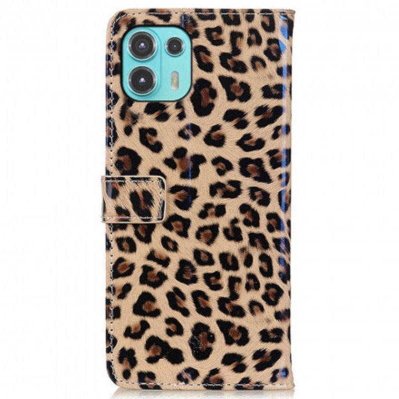 Lederhüllen Für Motorola Edge 20 Lite Leopard