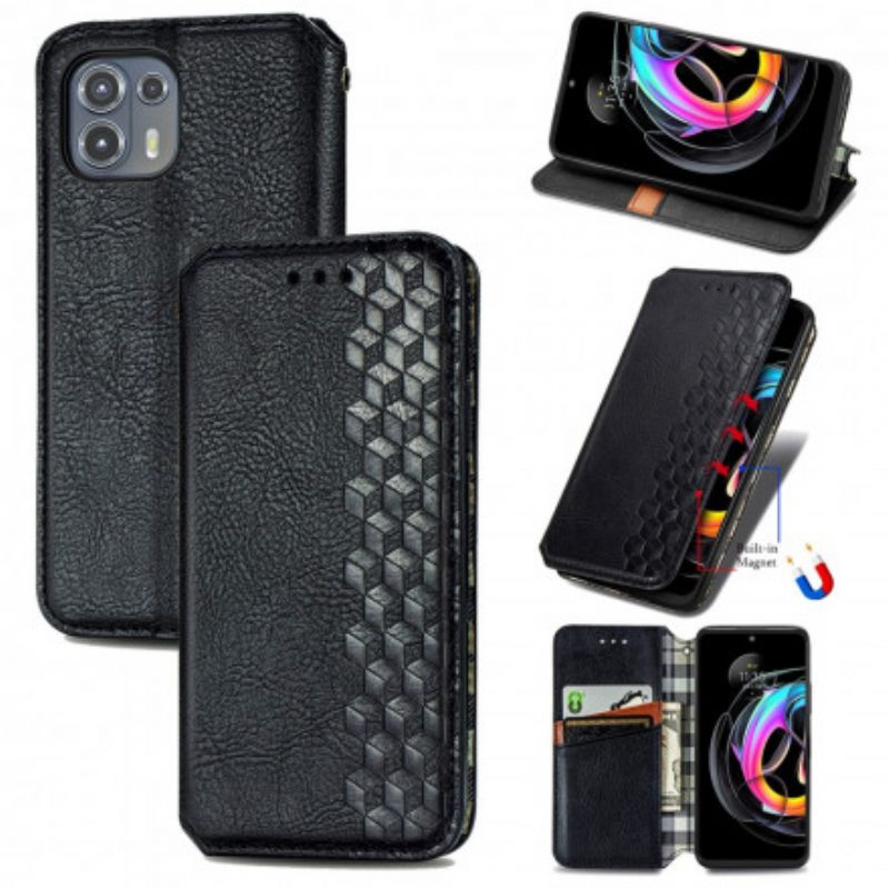 Schutzhülle Für Motorola Edge 20 Lite Flip Case Rautenstruktur Aus Kunstleder