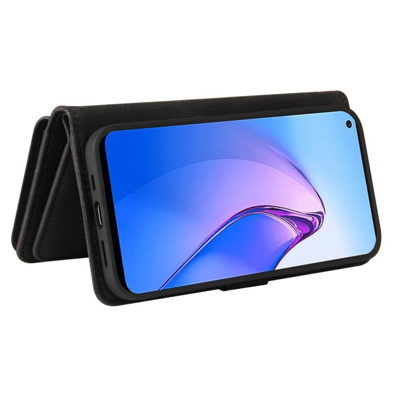 Flip Case Für Oppo Reno 8 Multifunktionaler Kartenhalter