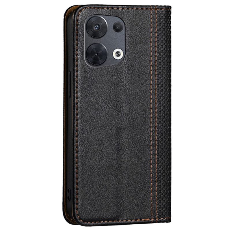 Schutzhülle Für Oppo Reno 8 Flip Case Vintage-kunstleder