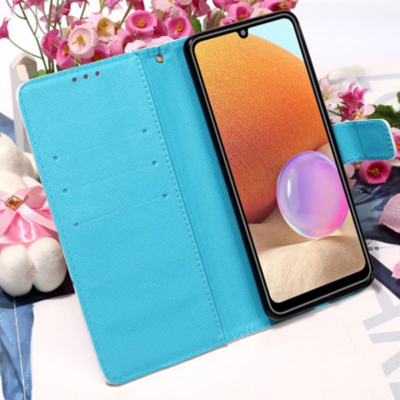 Flip Case Für Samsung Galaxy A32 Fräulein Eule