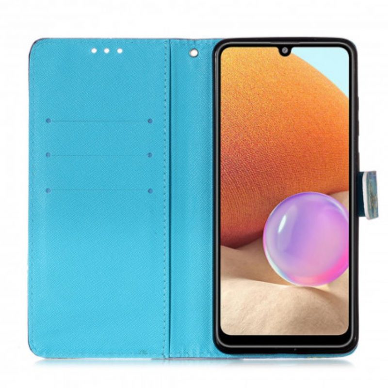 Flip Case Für Samsung Galaxy A32 Fräulein Eule