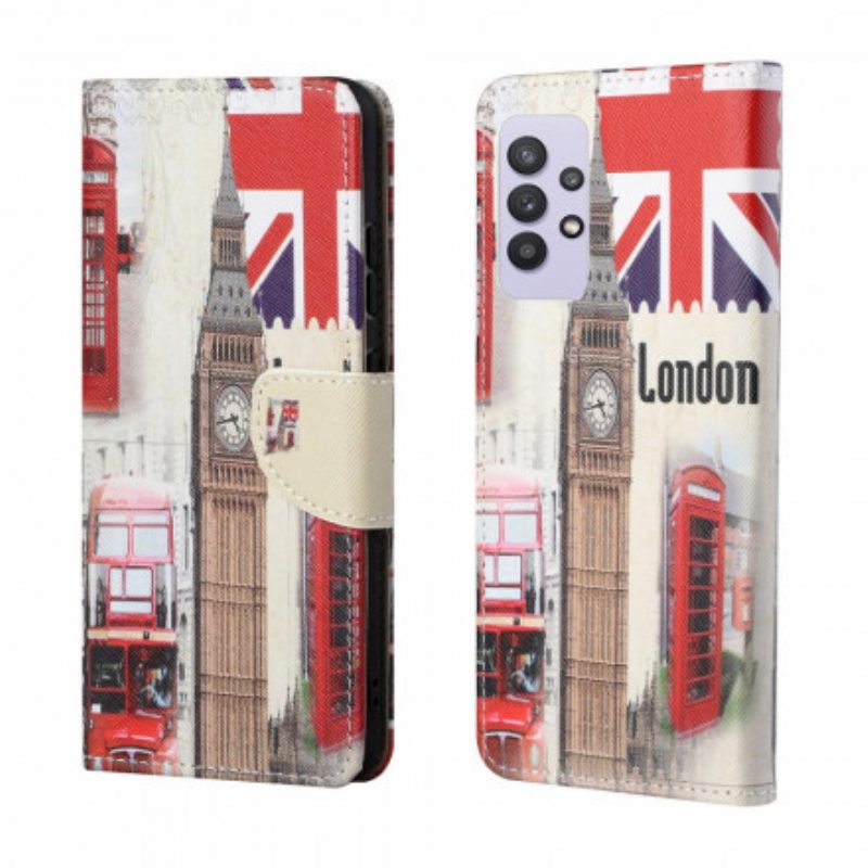 Flip Case Für Samsung Galaxy A32 Londoner Leben