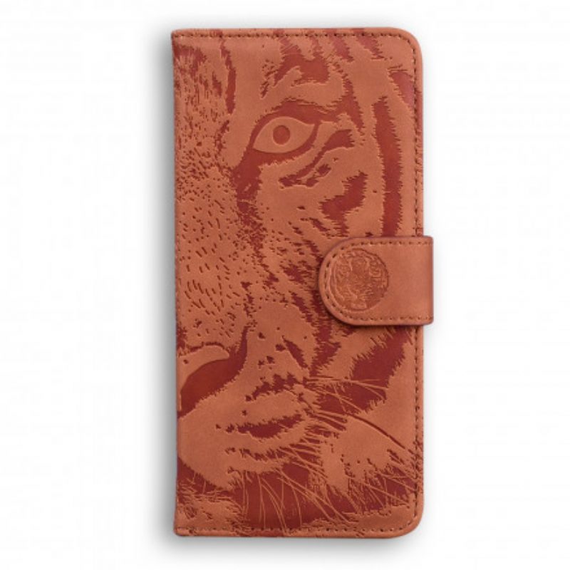 Flip Case Für Samsung Galaxy A32 Tiger-gesichtsdruck