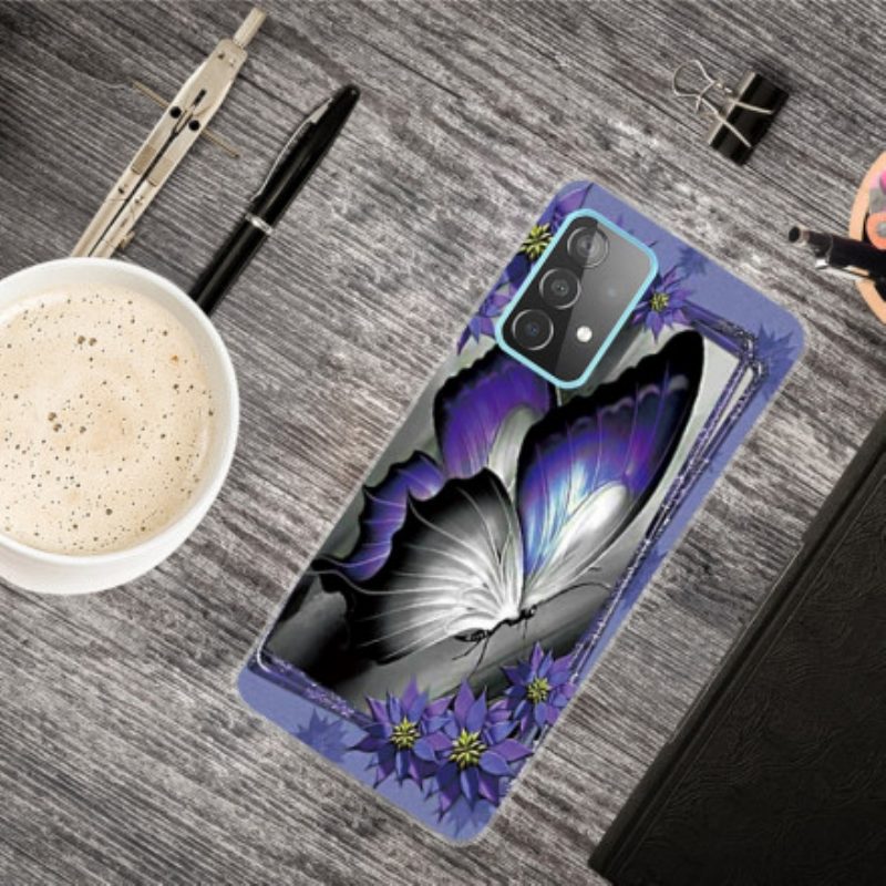 Handyhülle Für Samsung Galaxy A32 Königlicher Schmetterling