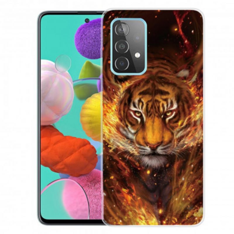 Hülle Für Samsung Galaxy A32 Flexibler Tiger