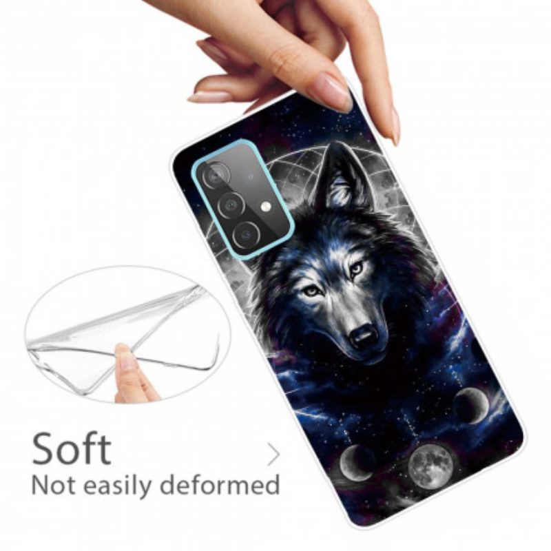 Hülle Für Samsung Galaxy A32 Flexibler Wolf