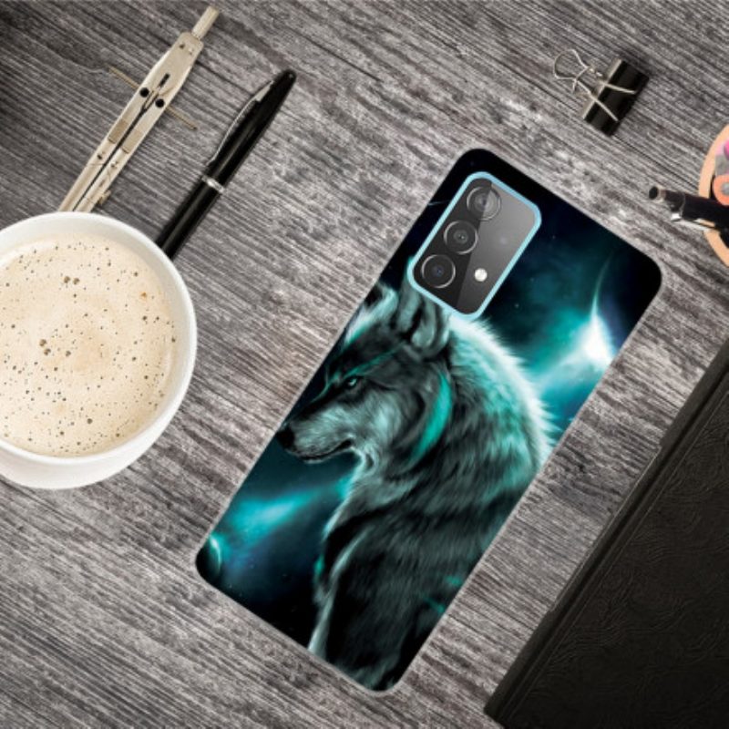 Hülle Für Samsung Galaxy A32 Königlicher Wolf