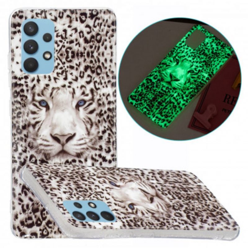 Hülle Für Samsung Galaxy A32 Leopard Fluoreszierend