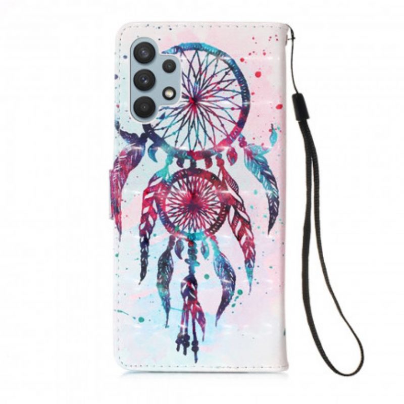 Lederhüllen Für Samsung Galaxy A32 Aquarell-traumfänger