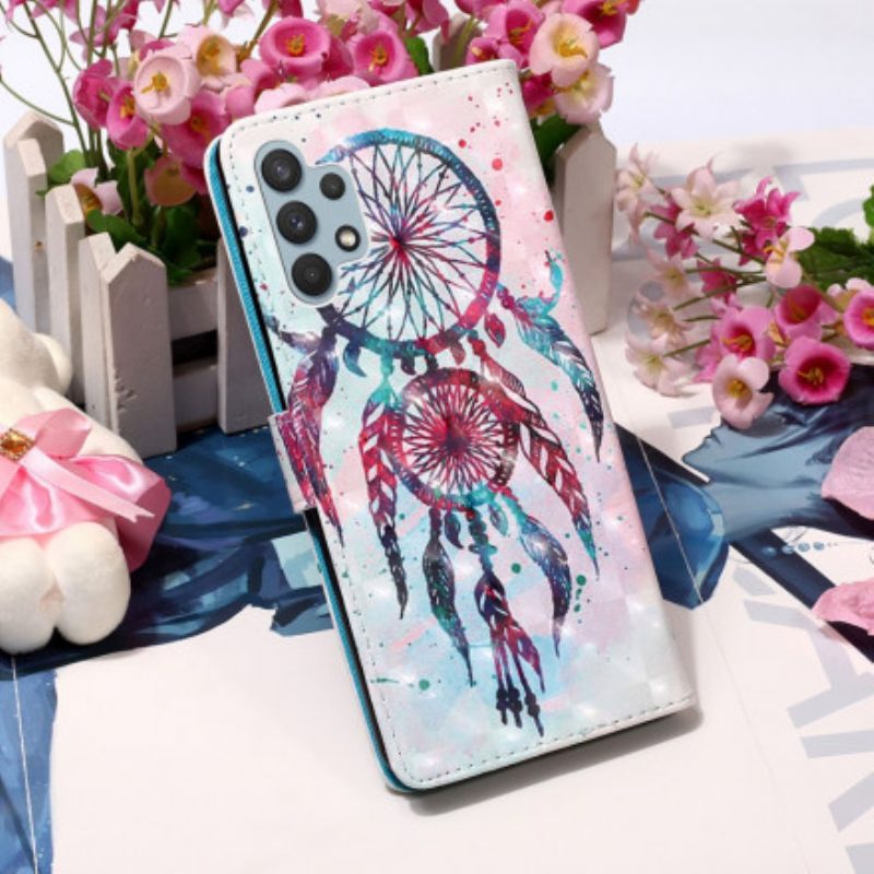 Lederhüllen Für Samsung Galaxy A32 Aquarell-traumfänger