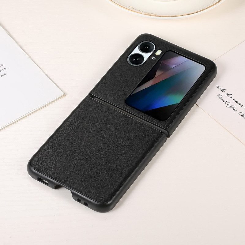 Handyhülle Für Oppo Find N2 Flip Flip Case Lederstruktur