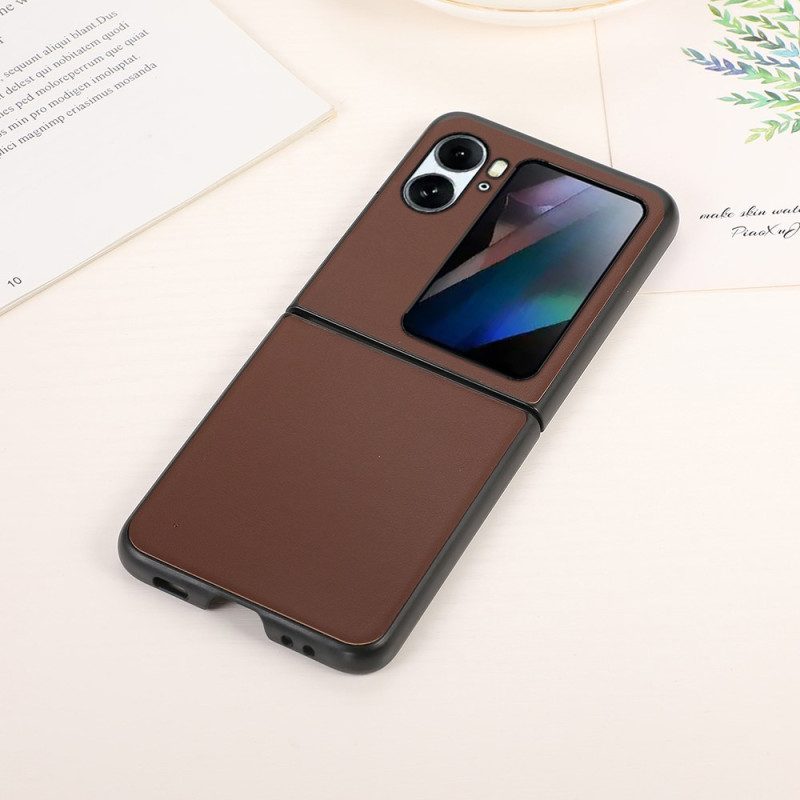 Hülle Für Oppo Find N2 Flip Flip Case Echtes Leder