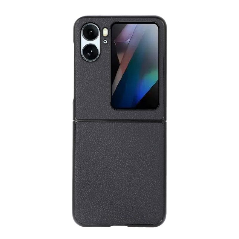 Hülle Für Oppo Find N2 Flip Flip Case Echtes Litschi-leder