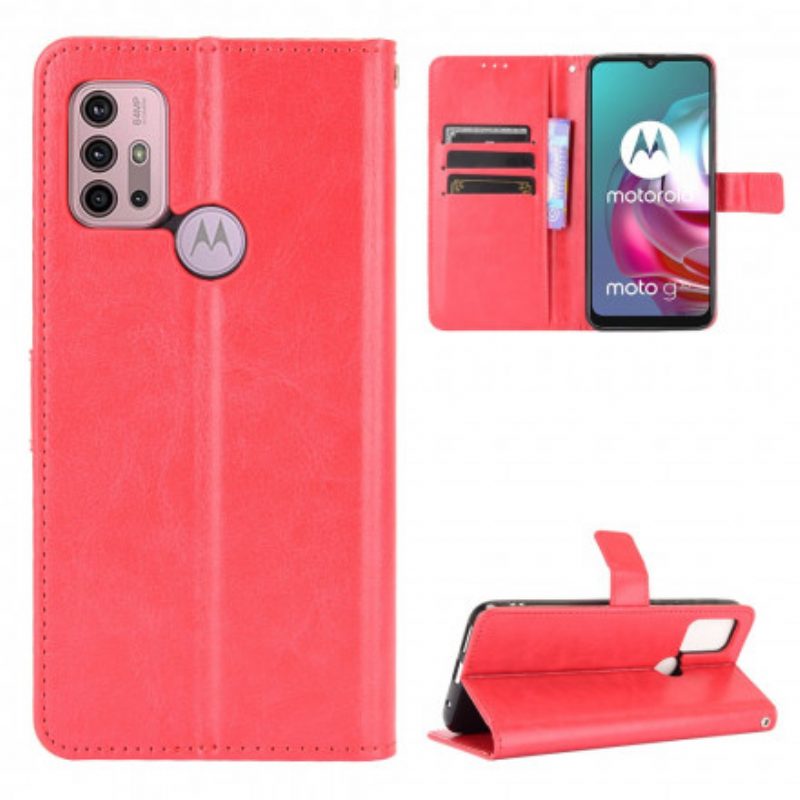 Flip Case Für Moto G30 / G10 Auffälliges Kunstleder