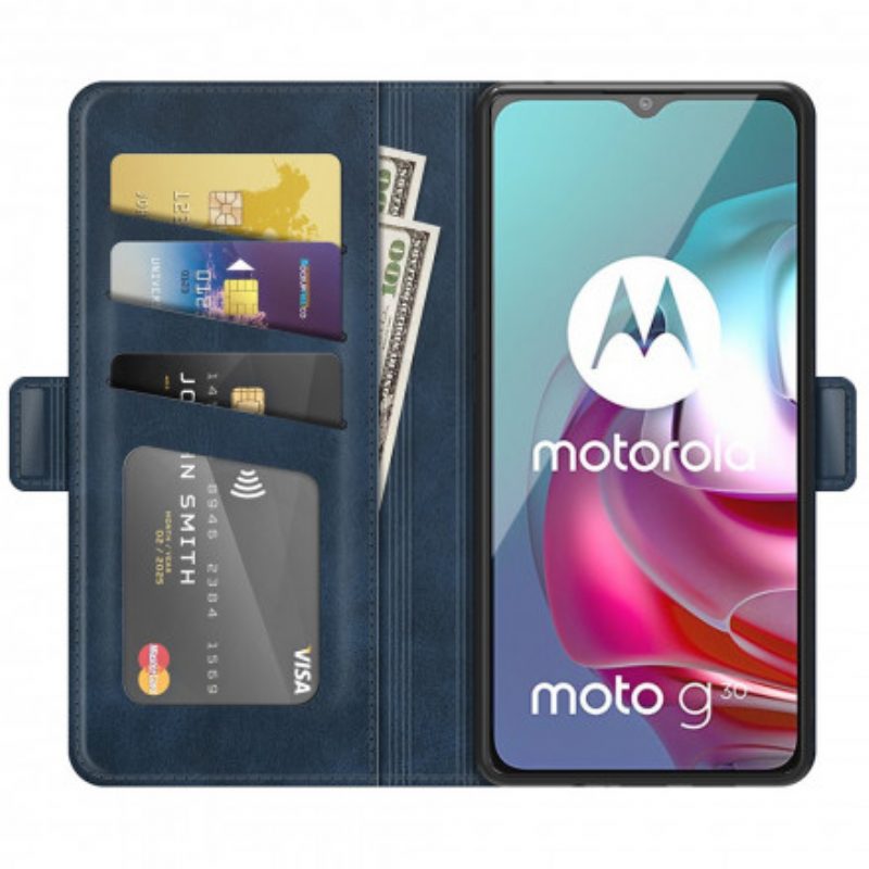 Flip Case Für Moto G30 / G10 Flip Case Doppelte Klappe