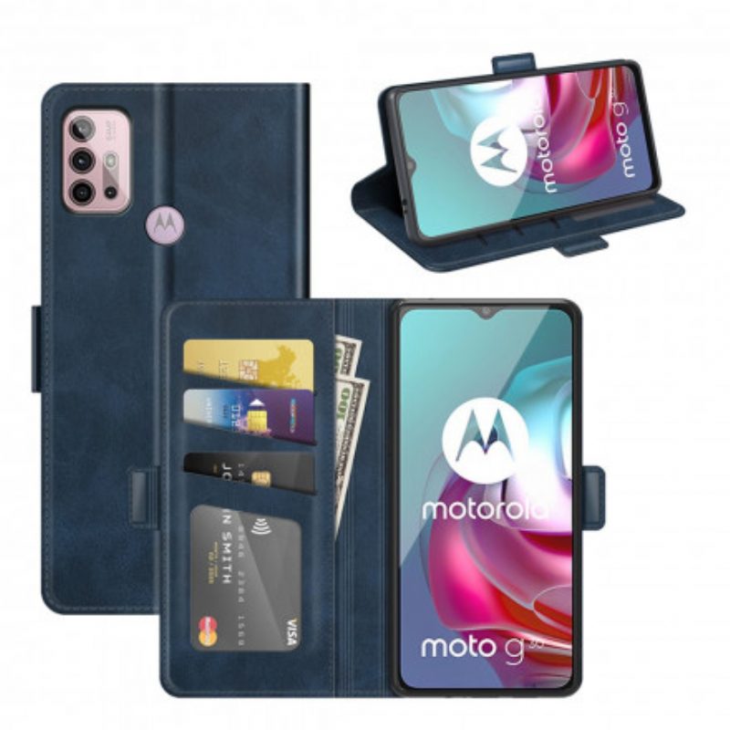 Flip Case Für Moto G30 / G10 Flip Case Doppelte Klappe