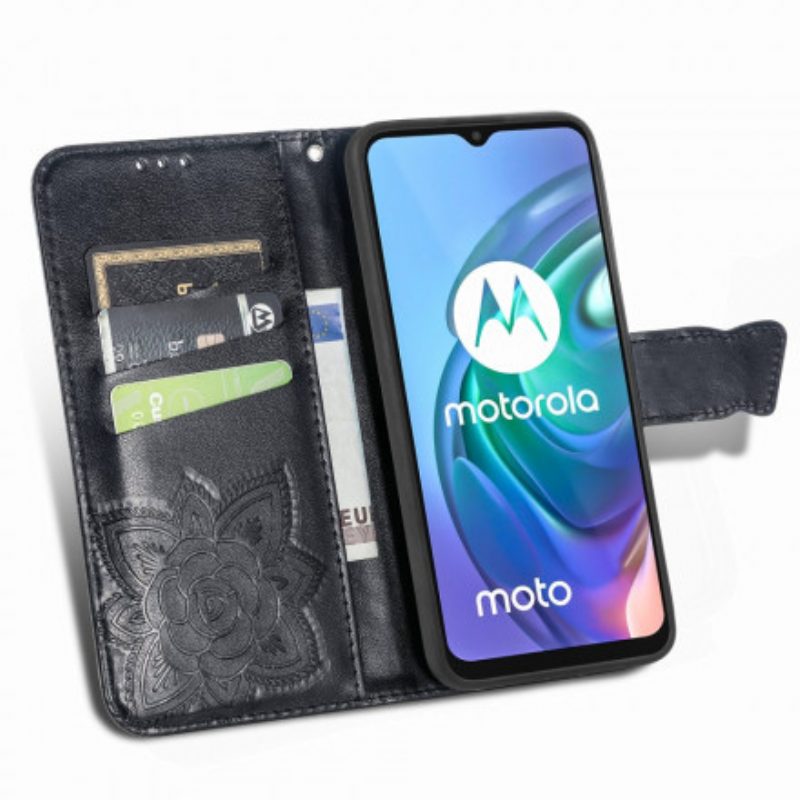 Flip Case Für Moto G30 / G10 Halber Schmetterling