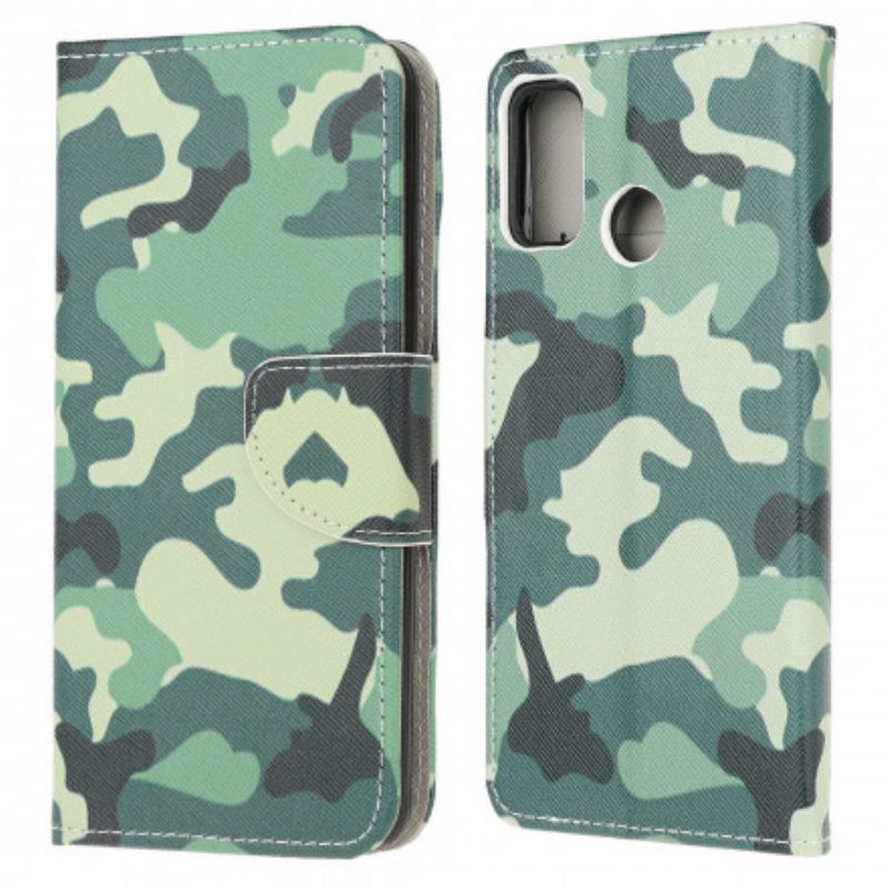 Flip Case Für Moto G30 / G10 Militärische Tarnung