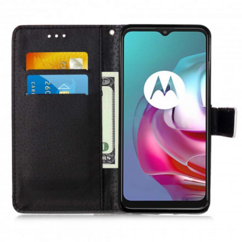 Flip Case Für Moto G30 / G10 Nachttiger