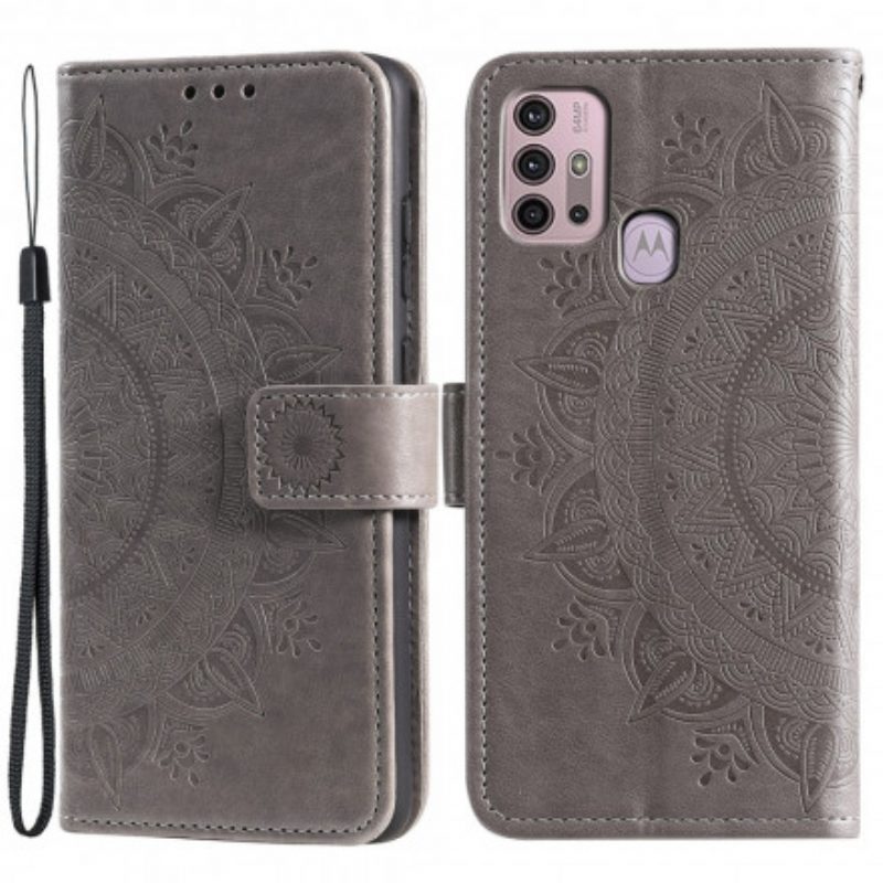 Flip Case Für Moto G30 / G10 Sonnenmandala