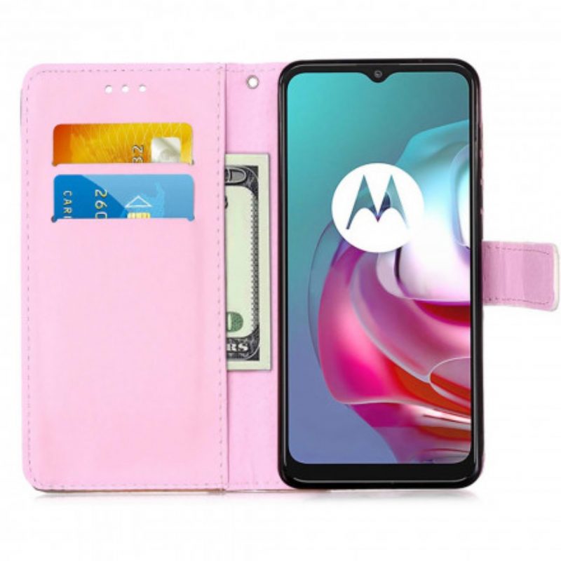 Lederhüllen Für Moto G30 / G10 Panda-galaxie