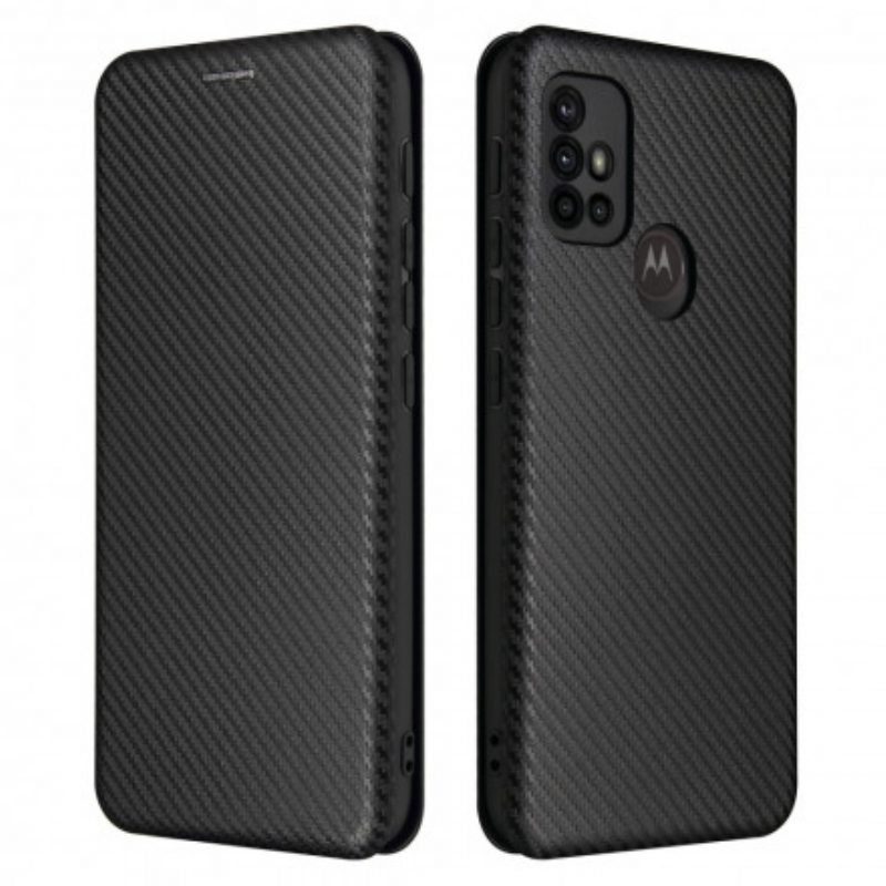 Schutzhülle Für Moto G30 / G10 Flip Case Farbiges Carbon-silikon