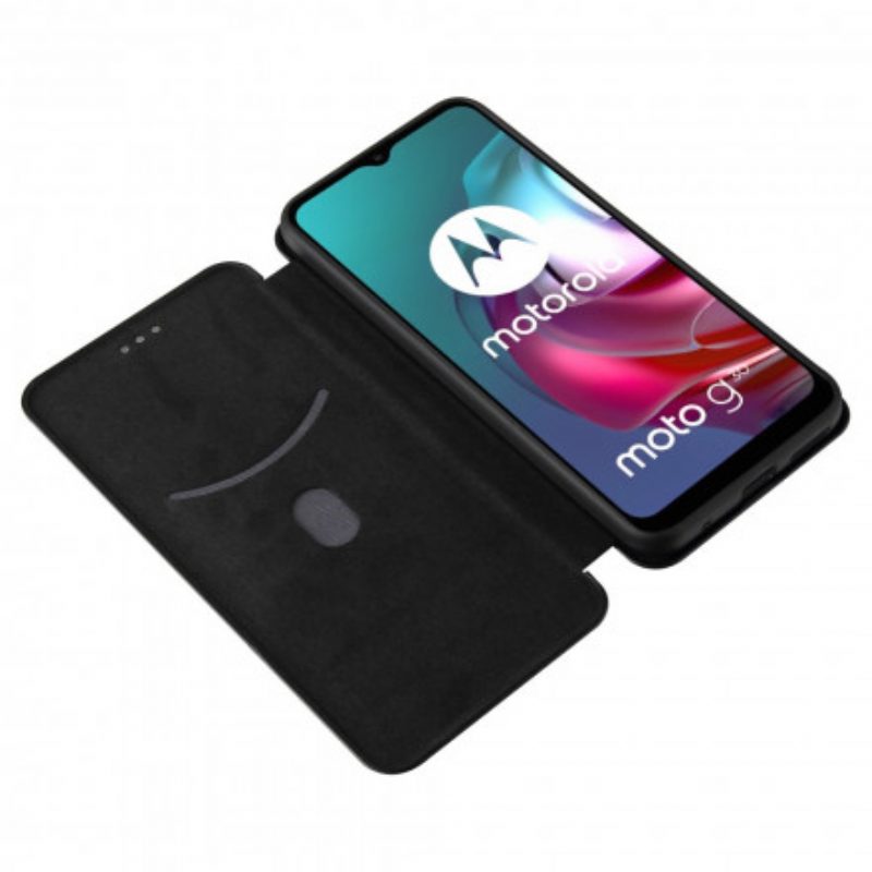 Schutzhülle Für Moto G30 / G10 Flip Case Farbiges Carbon-silikon